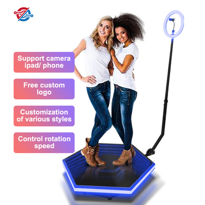 2 Person 360 Photo Booth Rotating Stand Automatic Camera Holders Party And Wedding Machine